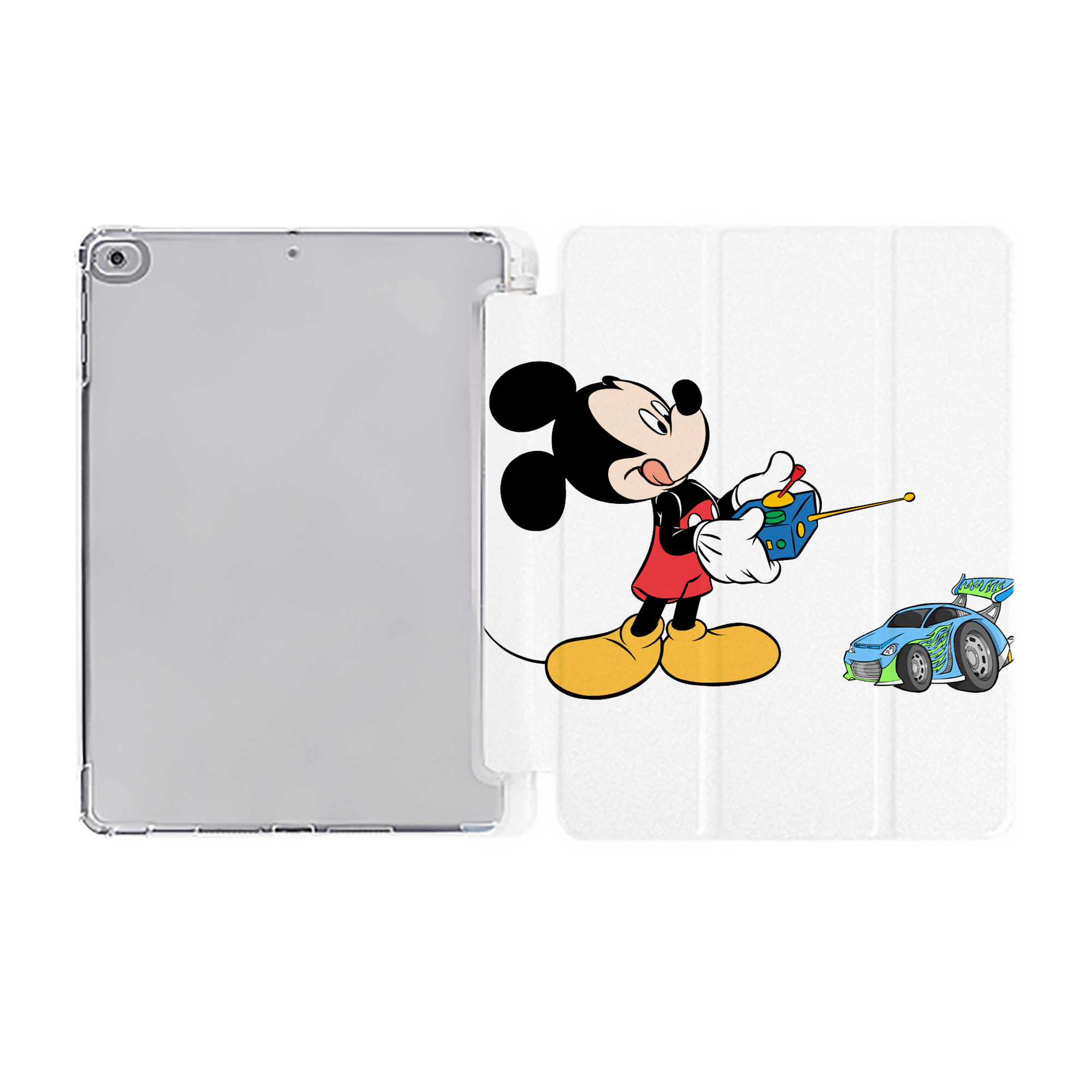 ミッキーマウス Mickey Mouse IPad ケース ペン収納付き 三つ折りスタンド PUレザー×シリコン 対応機種9.5/10.5/10.9インチ
